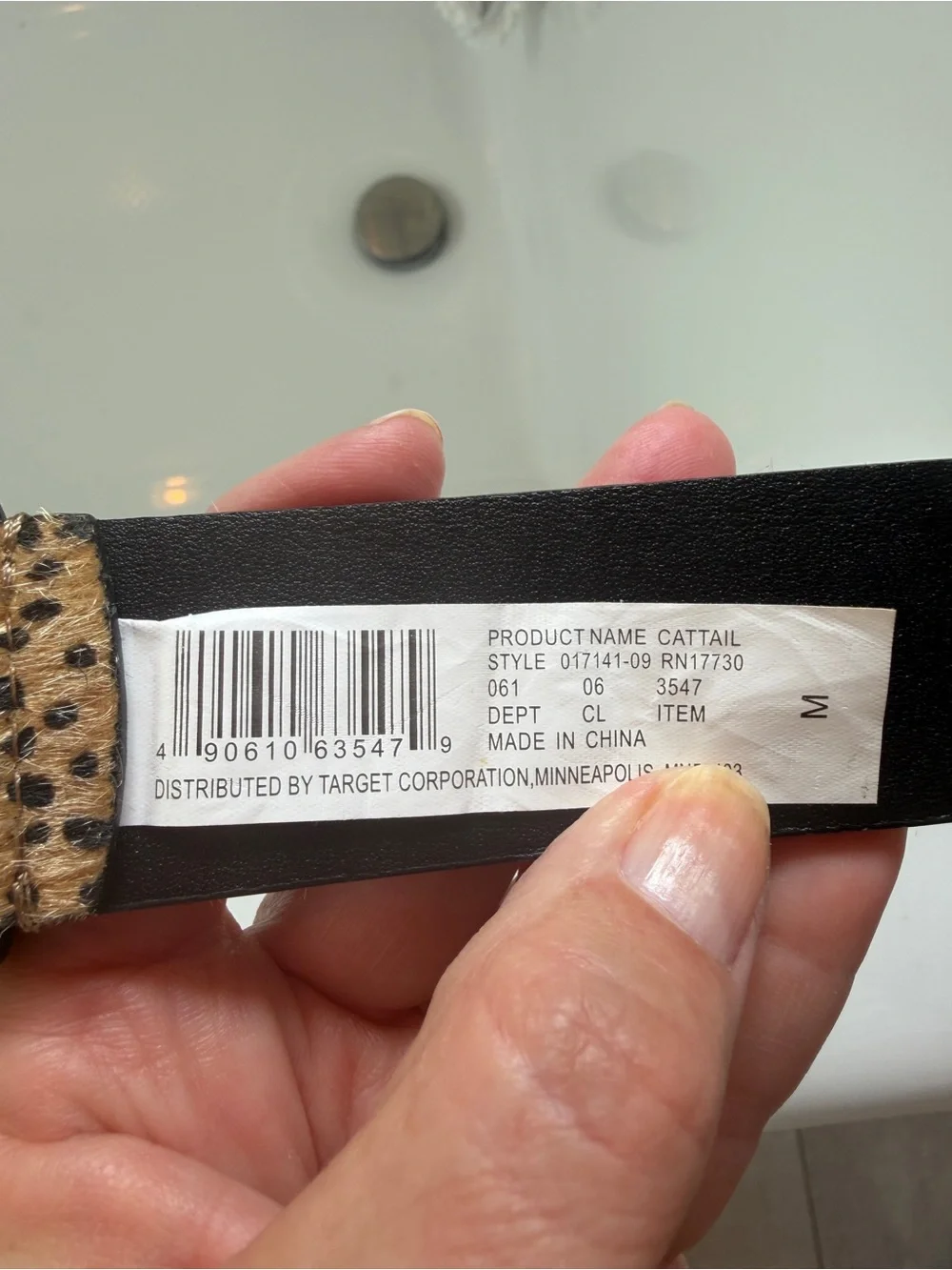 Leopard Print Haircalf Belt with Brass Buckle - Women's Accessory - like new!